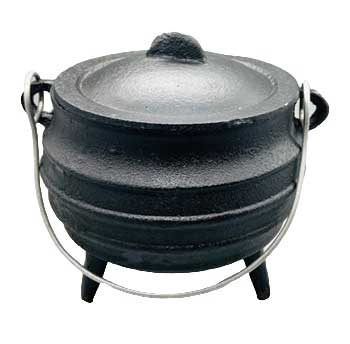 5" Cast Iron Cauldron W/ Lid